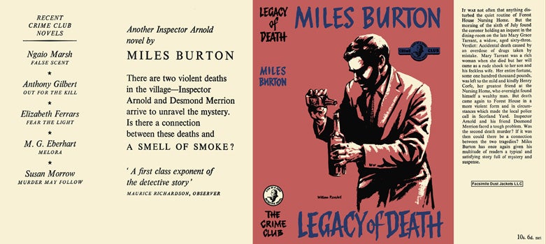 Item #8531 Legacy of Death. Miles Burton.