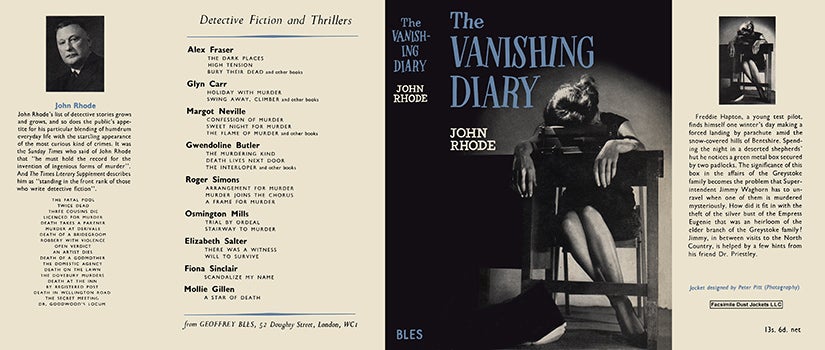 Item #8554 Vanishing Diary, The. John Rhode