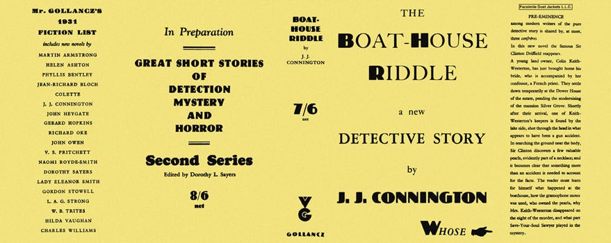Item #863 Boat-House Riddle, The. J. J. Connington.