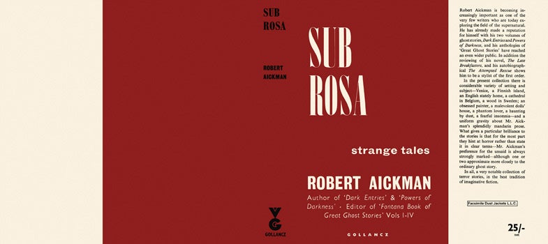 Item #8632 Sub Rosa. Robert Aickman