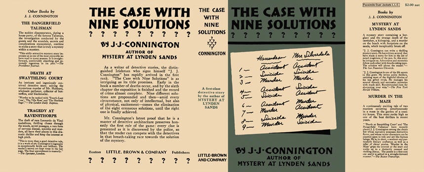 Item #867 Case with Nine Solutions, The. J. J. Connington.