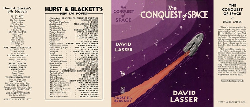 Item #8689 Conquest of Space, The. David Lasser