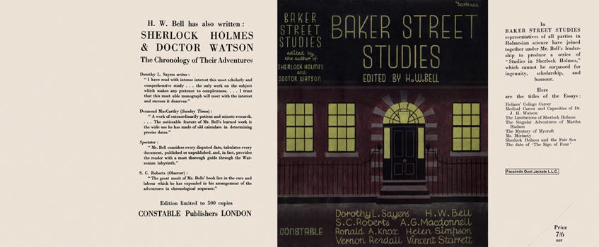 Item #87 Baker Street Studies. H. W. Bell, Anthology
