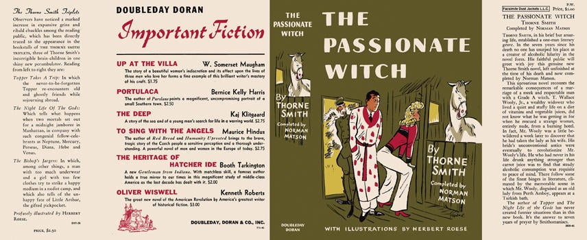 Item #8730 Passionate Witch, The. Thorne Smith, Norman, Matson, Herbert Roese