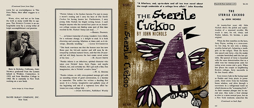 Item #8757 Sterile Cuckoo, The. John Nichols.
