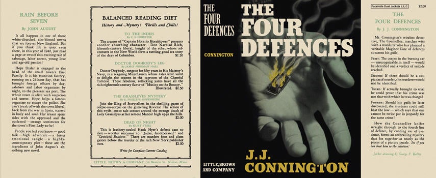 Item #878 Four Defences, The. J. J. Connington