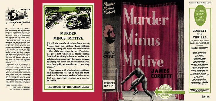 Item #899 Murder Minus Motive. James Corbett