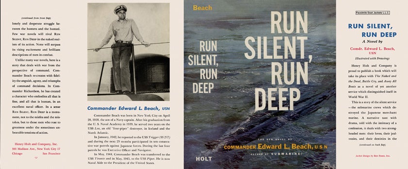 Item #9096 Run Silent, Run Deep. Edward L. Beach, Commander