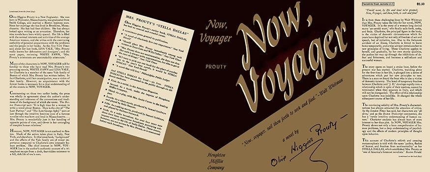 Item #9104 Now, Voyager. Olive Higgins Prouty