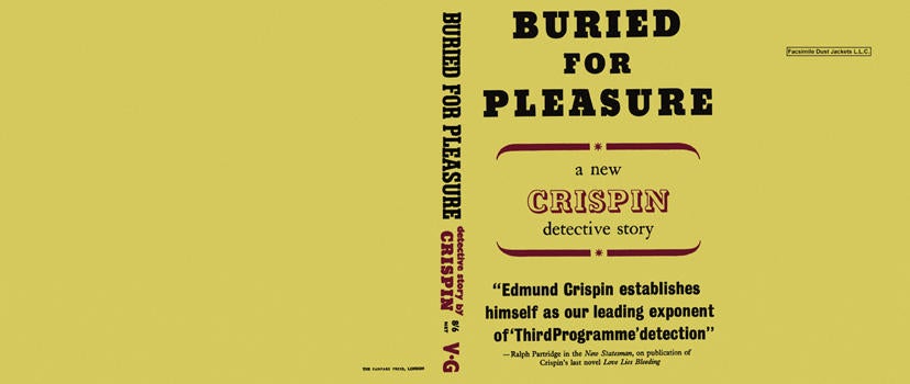 Item #913 Buried for Pleasure. Edmund Crispin