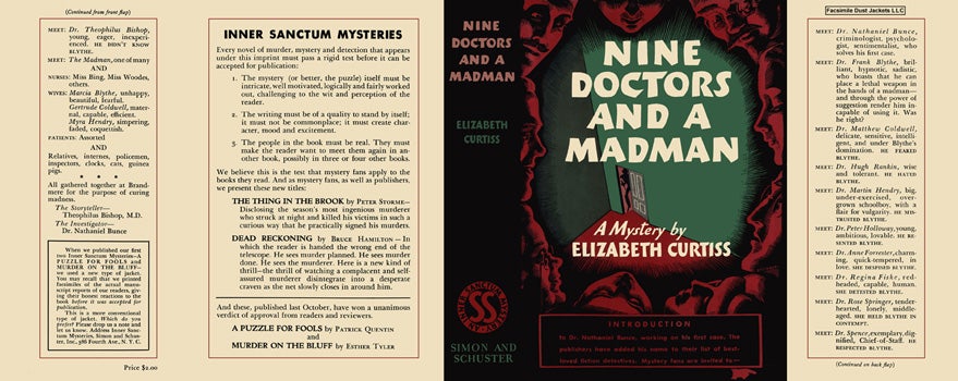 Item #9223 Nine Doctors and a Madman. Elizabeth M. Curtiss.