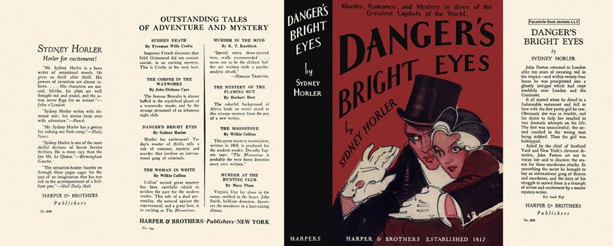 Item #9298 Danger's Bright Eyes. Sydney Horler