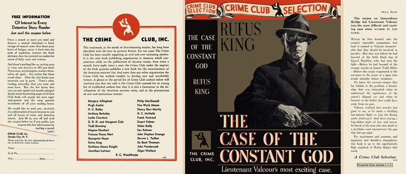 Item #9321 Case of the Constant God, The. Rufus King.
