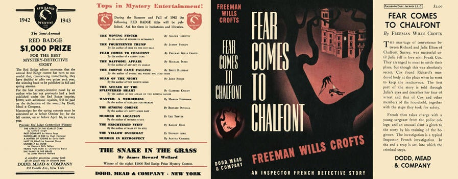 Item #937 Fear Comes to Chalfont. Freeman Wills Crofts.