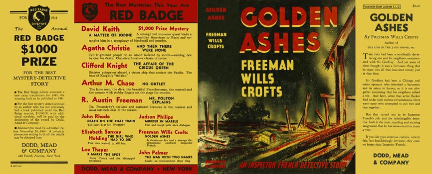 Item #943 Golden Ashes. Freeman Wills Crofts