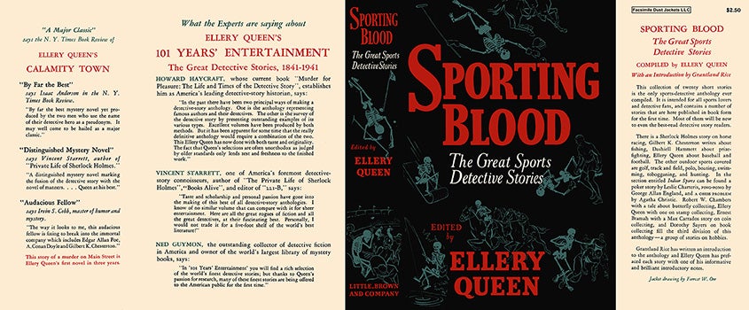 Item #9522 Sporting Blood: The Great Sports Detective Stories. Ellery Queen, Anthology.