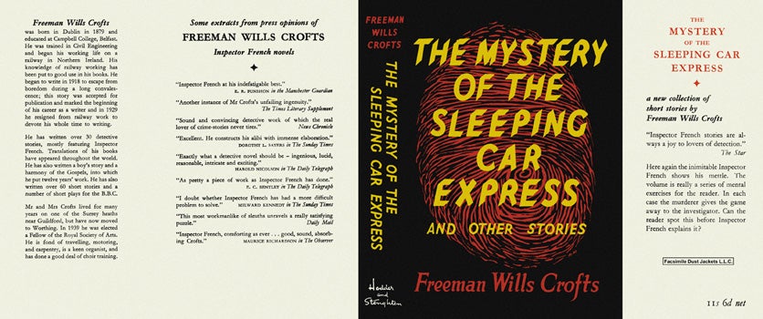 Item #957 Mystery of the Sleeping Car Express and Other Stories, The. Freeman Wills Crofts