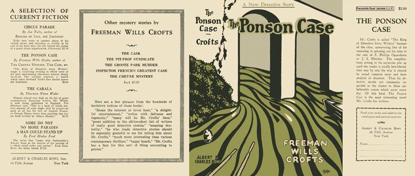 Item #960 Ponson Case, The. Freeman Wills Crofts