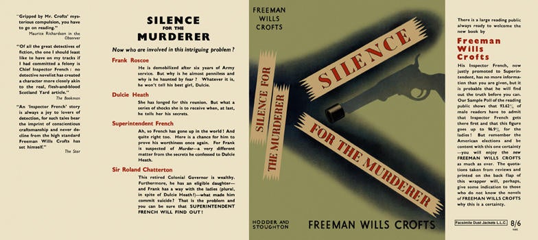 Item #966 Silence for the Murderer. Freeman Wills Crofts