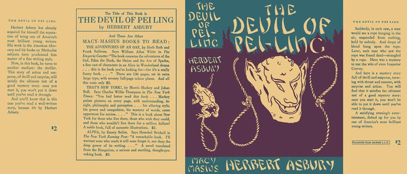 Item #9664 Devil of Pei-Ling, The. Herbert Asbury