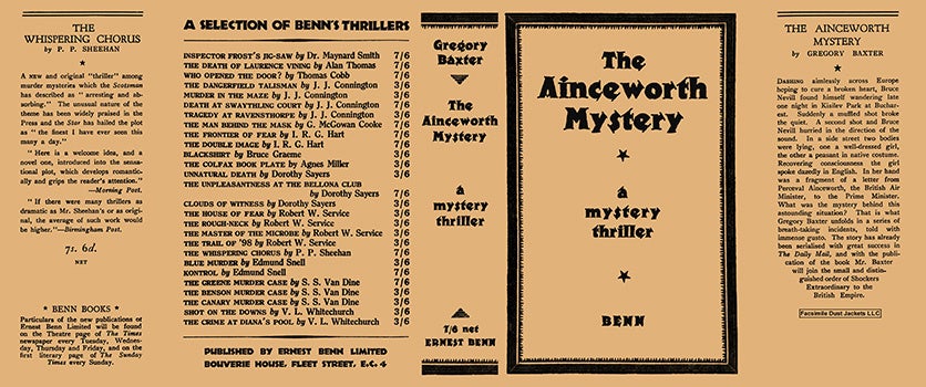 Item #9683 Ainceworth Mystery, The. Gregory Baxter