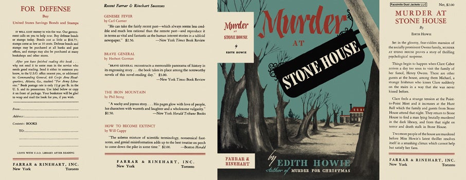 Item #9897 Murder at Stone House. Edith Howie.