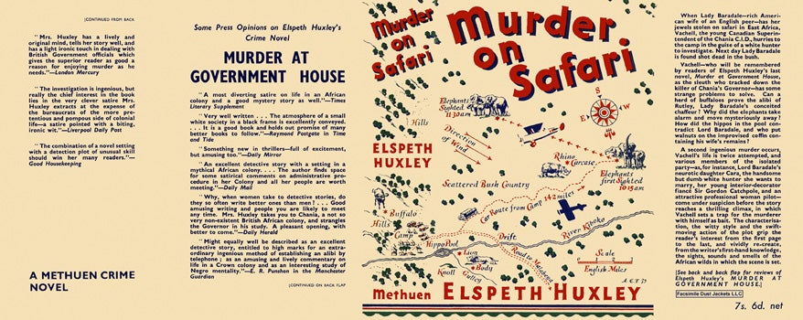 Item #9902 Murder on Safari. Elspeth Huxley