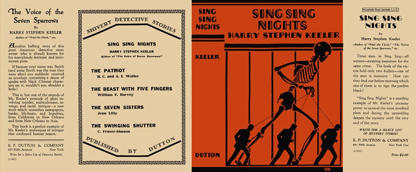 Item #9909 Sing Sing Nights. Harry Stephen Keeler.