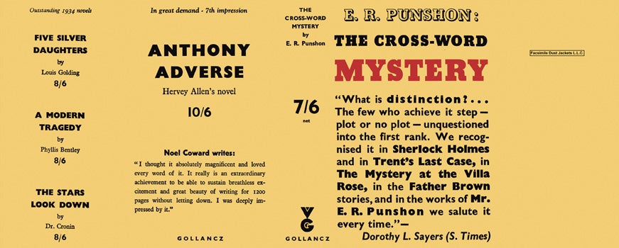 Item #9989 Cross-Word Mystery, The. E. R. Punshon.